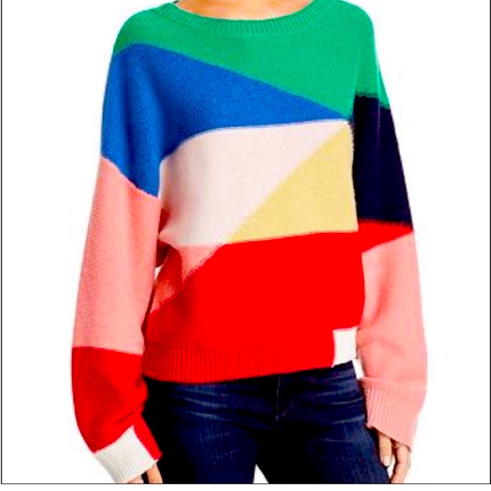 Joie Megu color-block wool cashmere sweater
